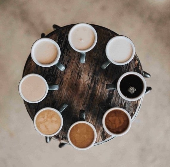 Coffee Cups in Circle